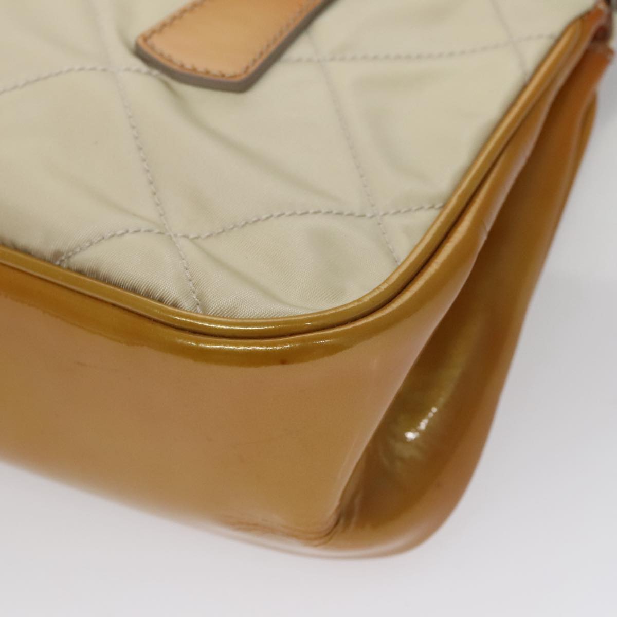 Prada Tessuto Beige Synthetic Shoulder Bag (Pre-Owned)