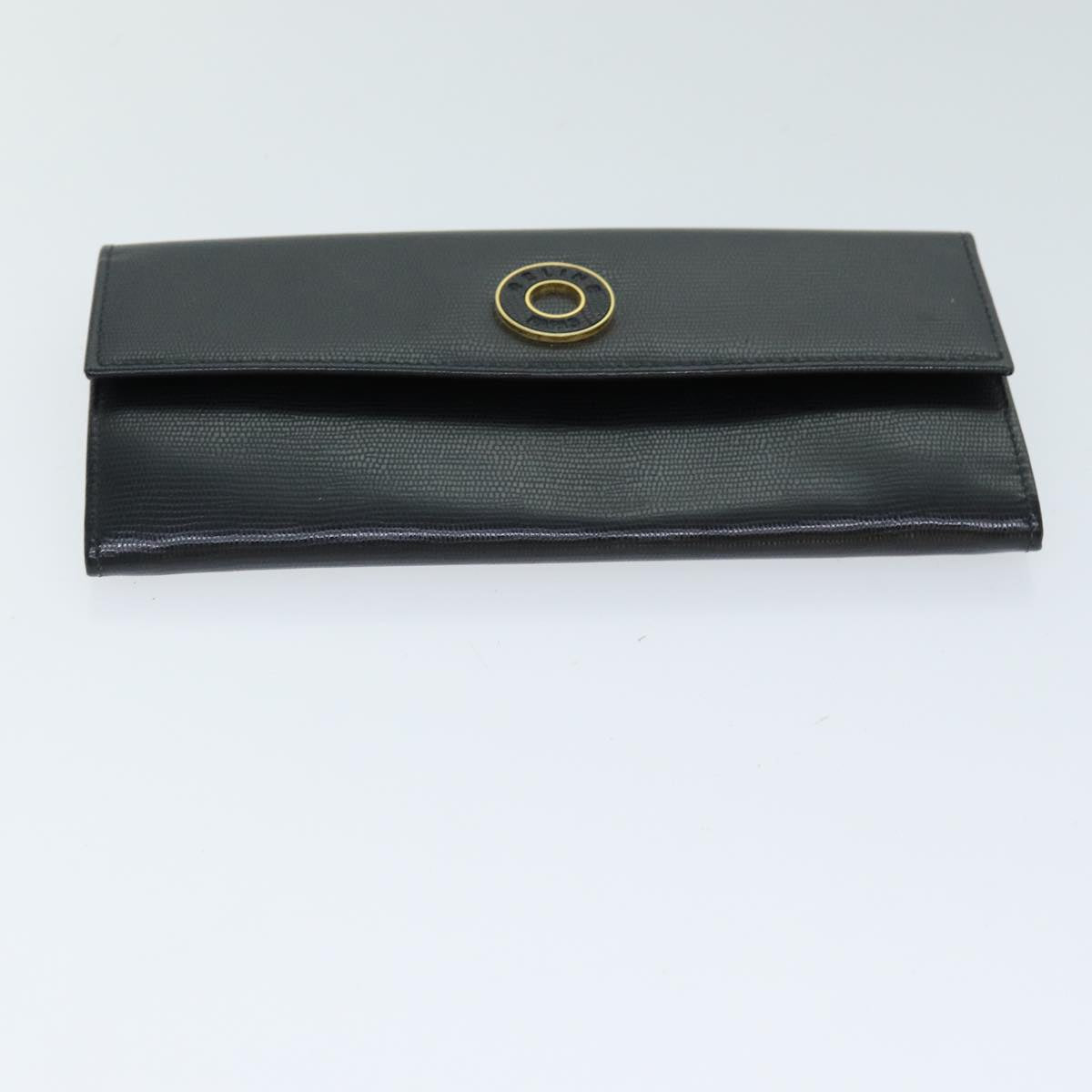 Céline Logo Du Cercle Black Leather Wallet (Pre-Owned)