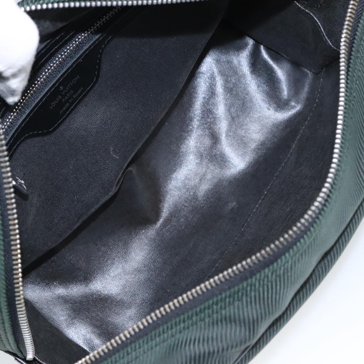 Louis Vuitton Parana Green Canvas Clutch Bag (Pre-Owned)
