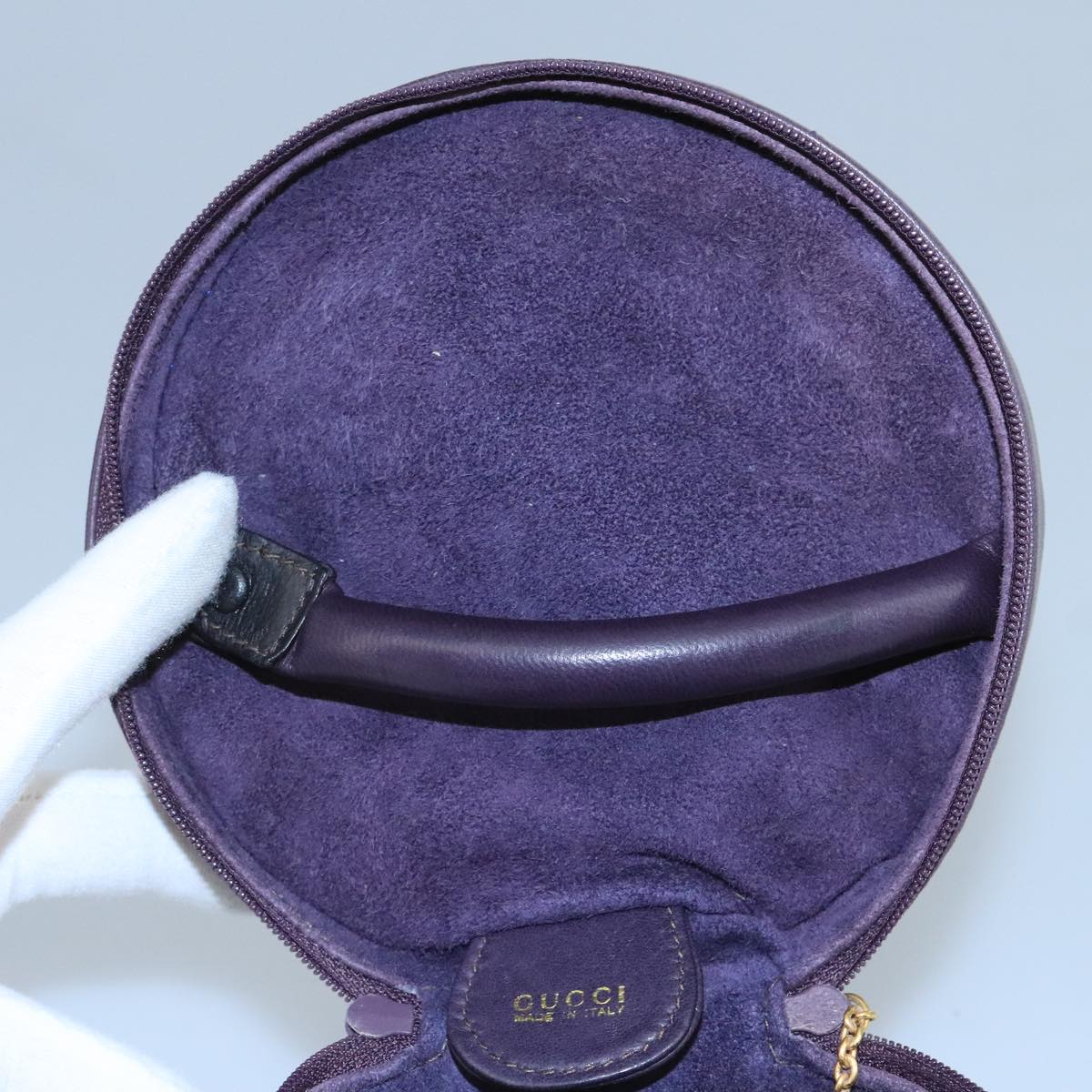 Gucci Vanity Purple Leather Handbag (Pre-Owned)