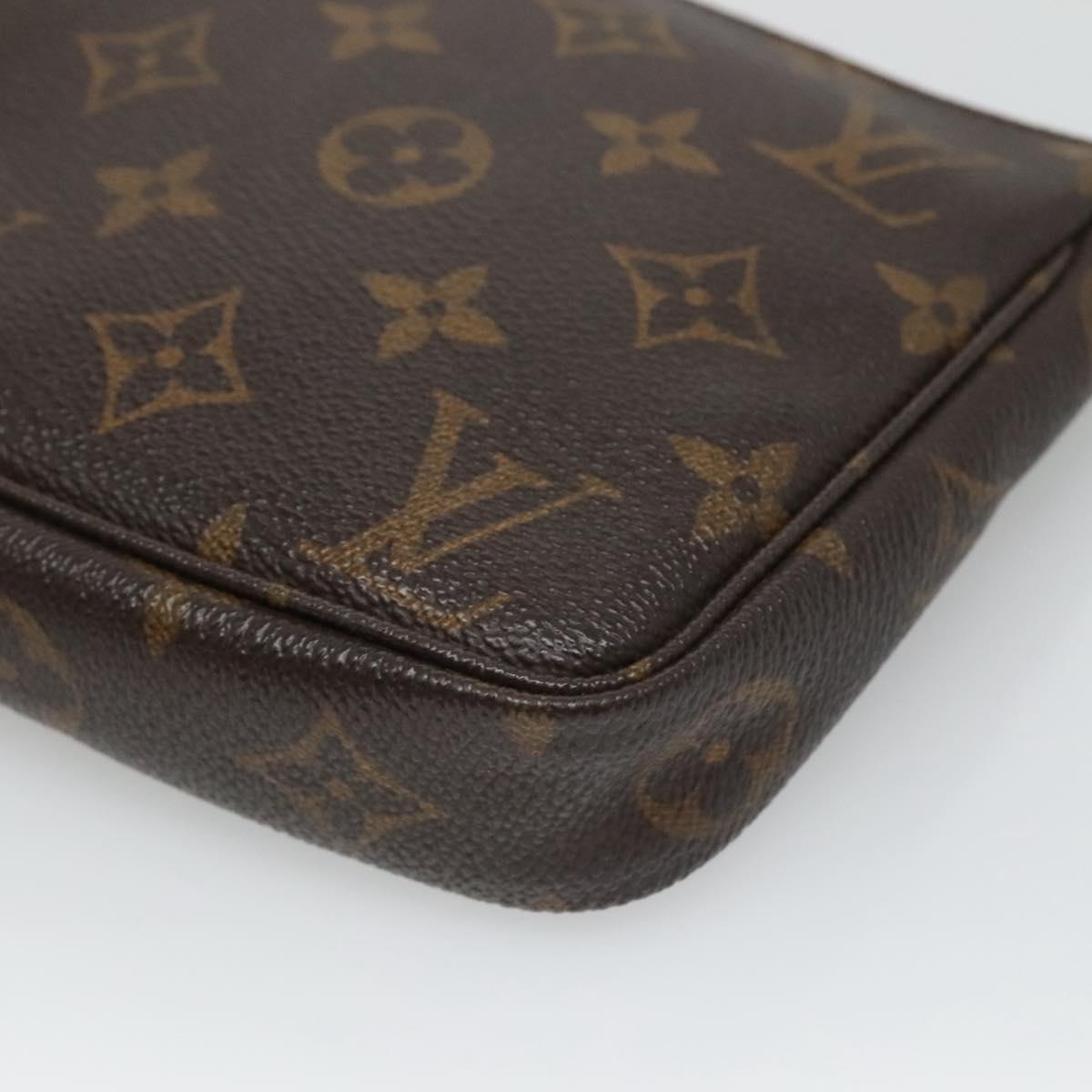 Louis Vuitton Pochette Accessoire Brown Canvas Clutch Bag (Pre-Owned)