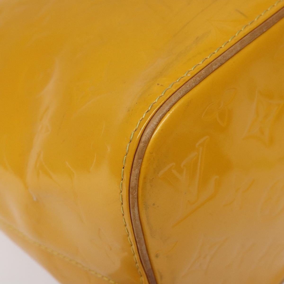 Louis Vuitton Houston Yellow Patent Leather Handbag (Pre-Owned)