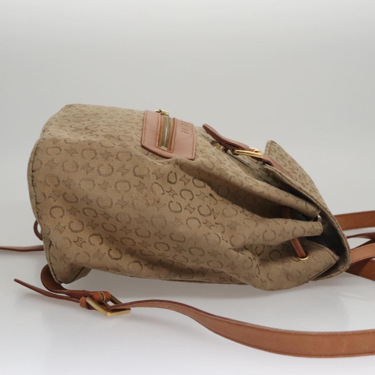 Céline Macadam Beige Canvas Backpack Bag (Pre-Owned)
