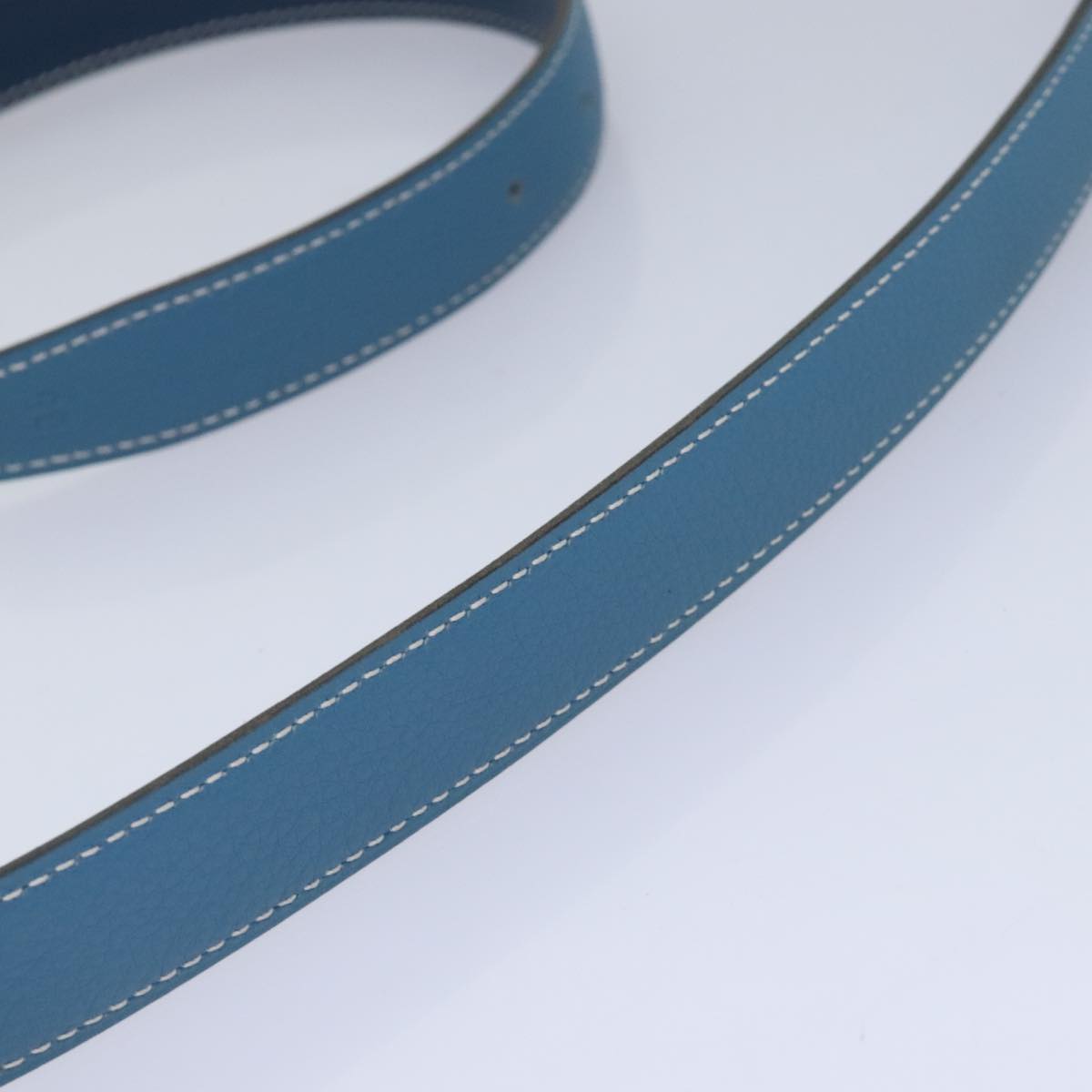 Hermès Constance Blue Leather Belt (Pre-Owned)