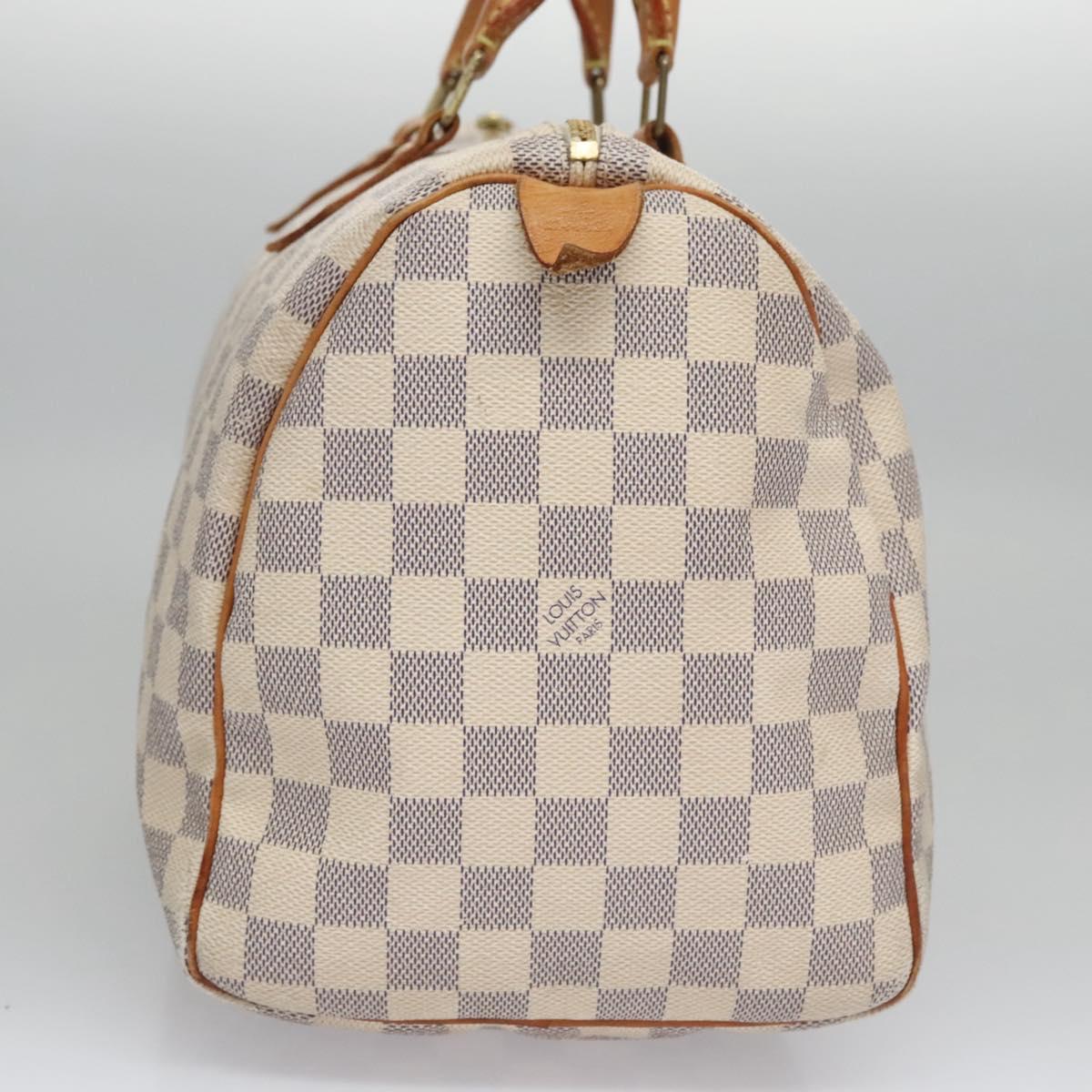 Louis Vuitton Speedy 30 White Canvas Handbag (Pre-Owned)