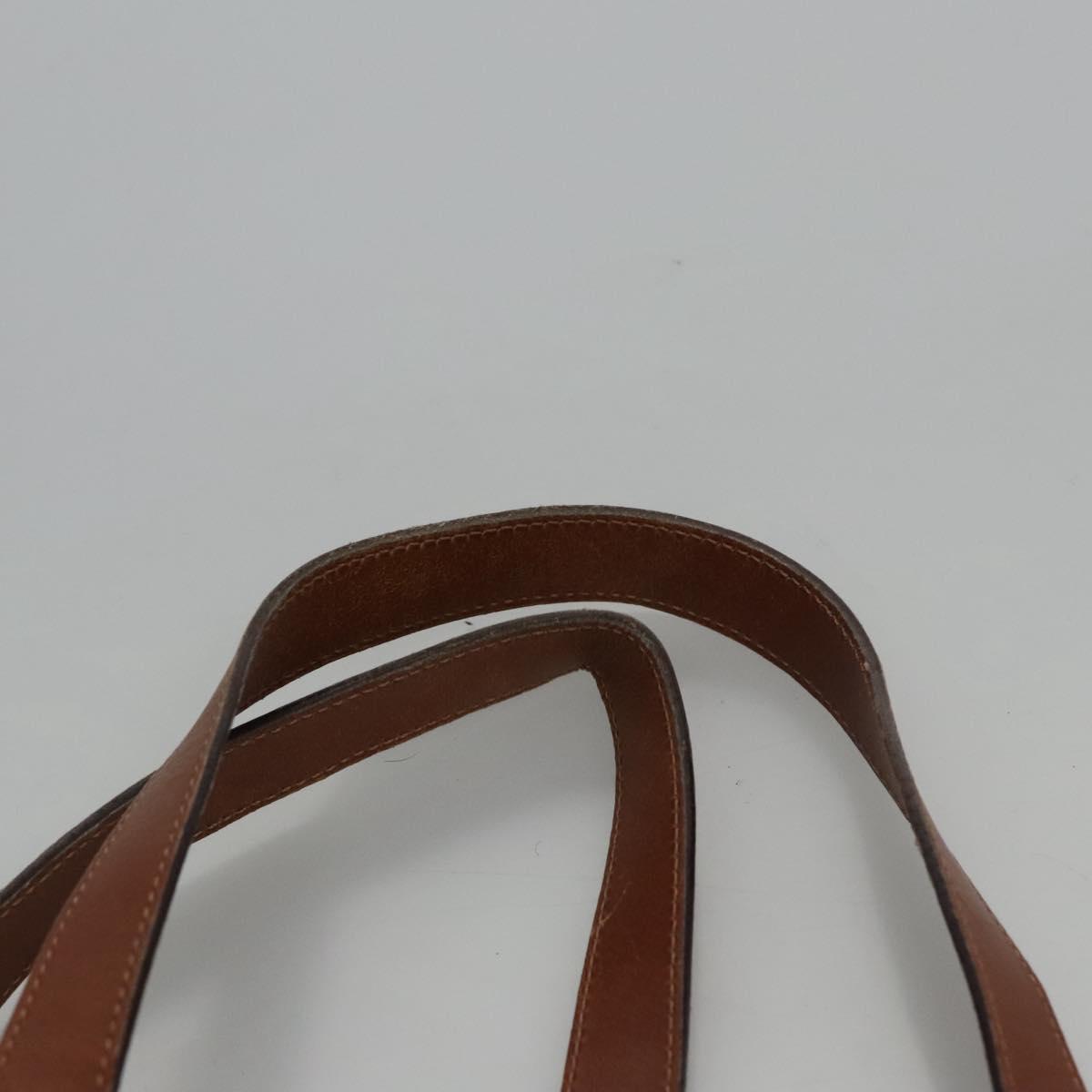 Salvatore Ferragamo Brown Canvas Shoulder Bag (Pre-Owned)