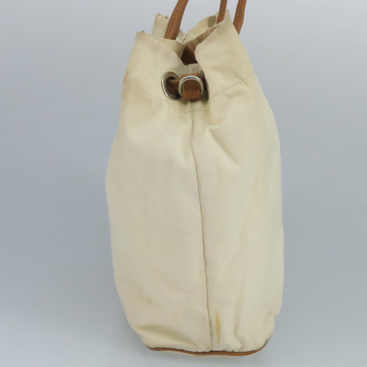 Prada Re-Nylon White Synthetic Shoulder Bag (Pre-Owned)