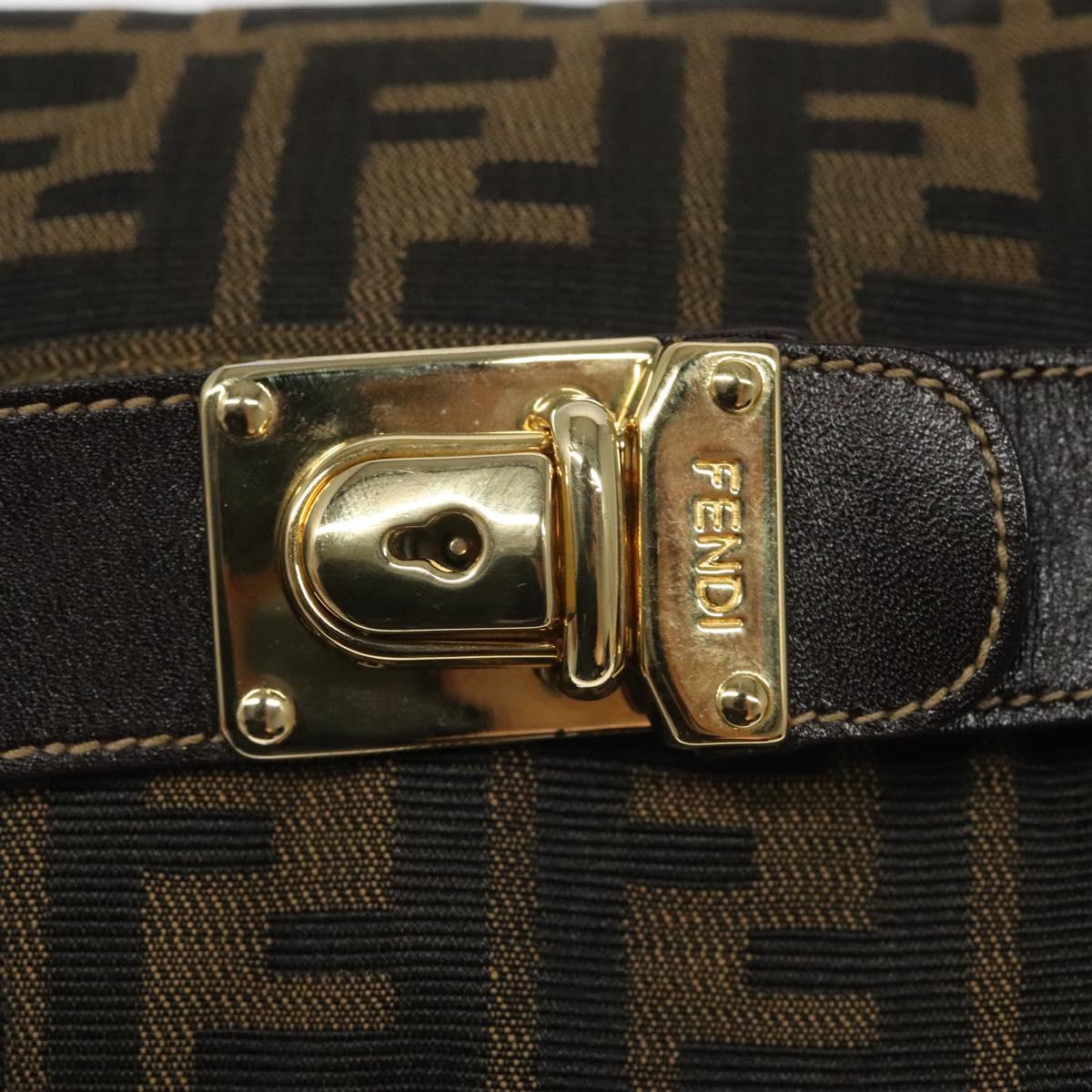 Fendi Zucca Brown Canvas Handbag (Pre-Owned)
