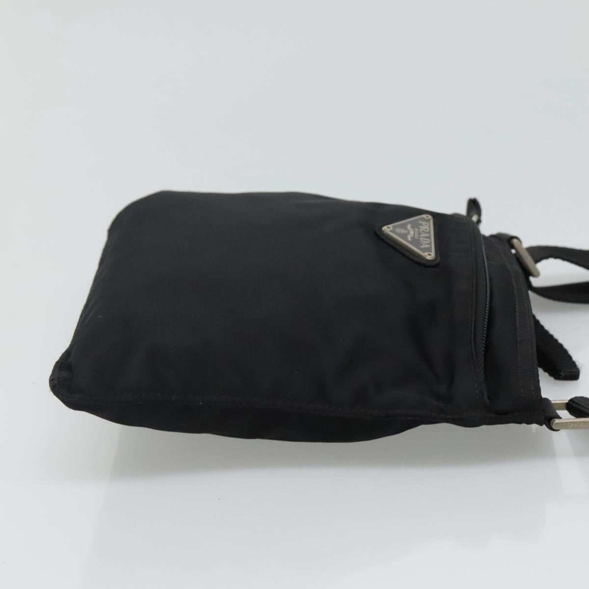 Prada Tessuto Black Synthetic Shoulder Bag (Pre-Owned)