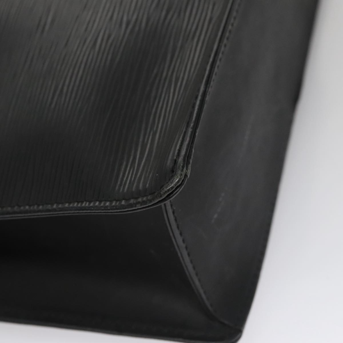 Louis Vuitton Sac Plat Black Leather Handbag (Pre-Owned)