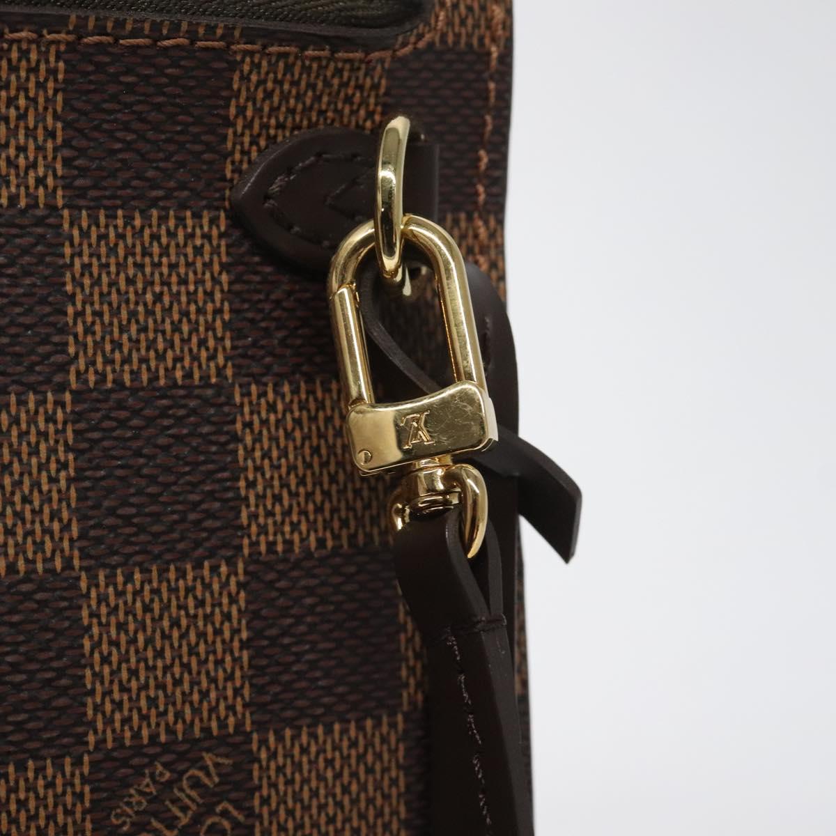 Louis Vuitton Pochette Accessoire Brown Canvas Clutch Bag (Pre-Owned)