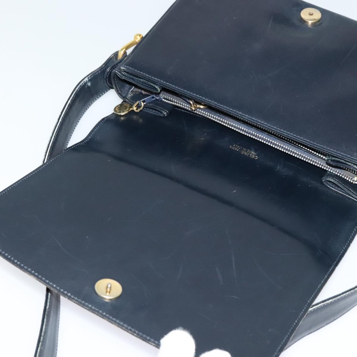 Céline Macadam Navy Canvas Shoulder Bag (Pre-Owned)