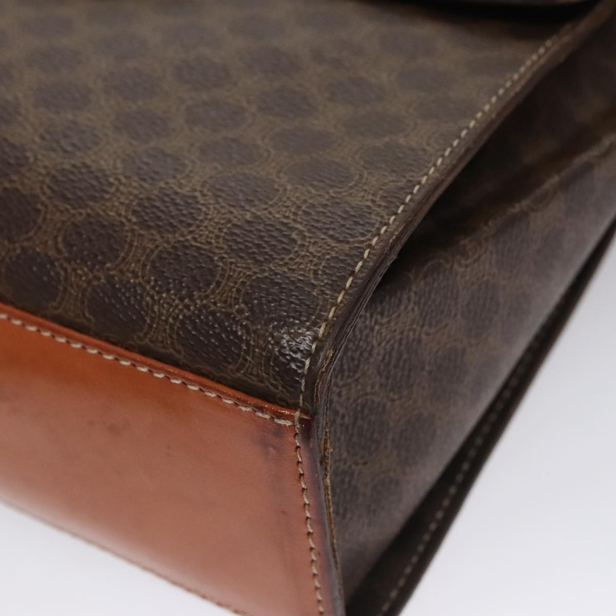 Céline Macadam Brown Canvas Shoulder Bag (Pre-Owned)