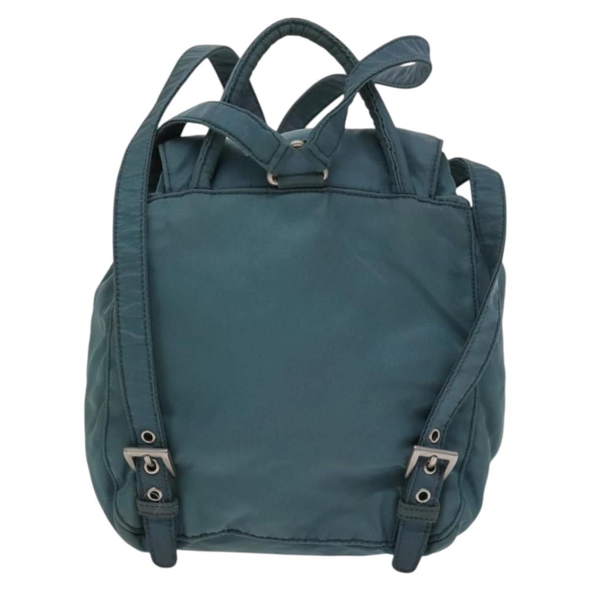 Prada Re-Nylon Blue Synthetic Backpack Bag (Pre-Owned)