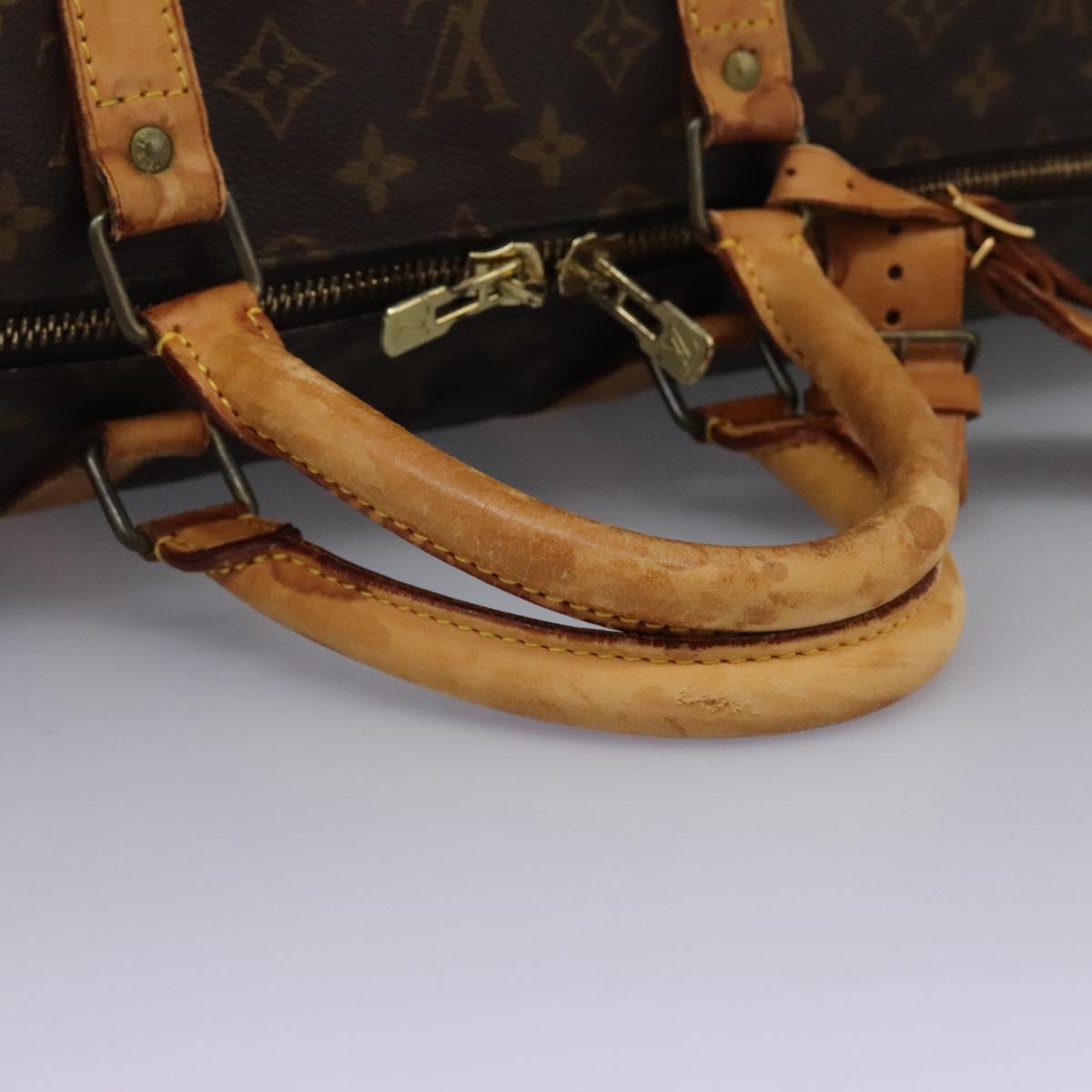 Louis Vuitton Keepall 55 Brown Canvas Travel Bag (Pre-Owned)