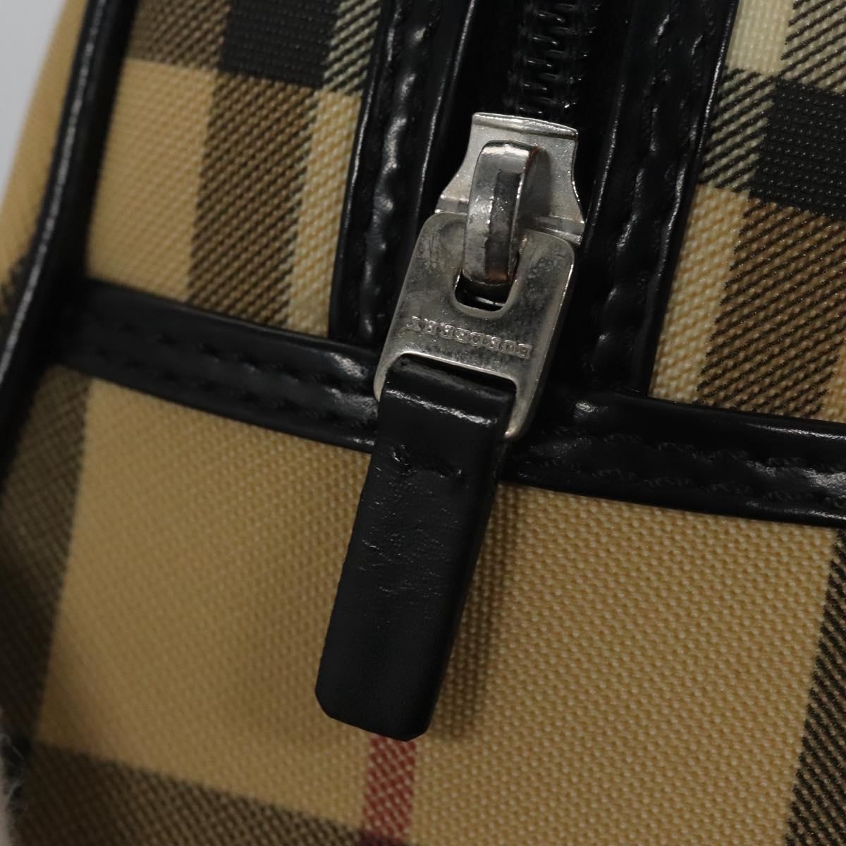 Burberry Nova Check Beige Canvas Handbag (Pre-Owned)