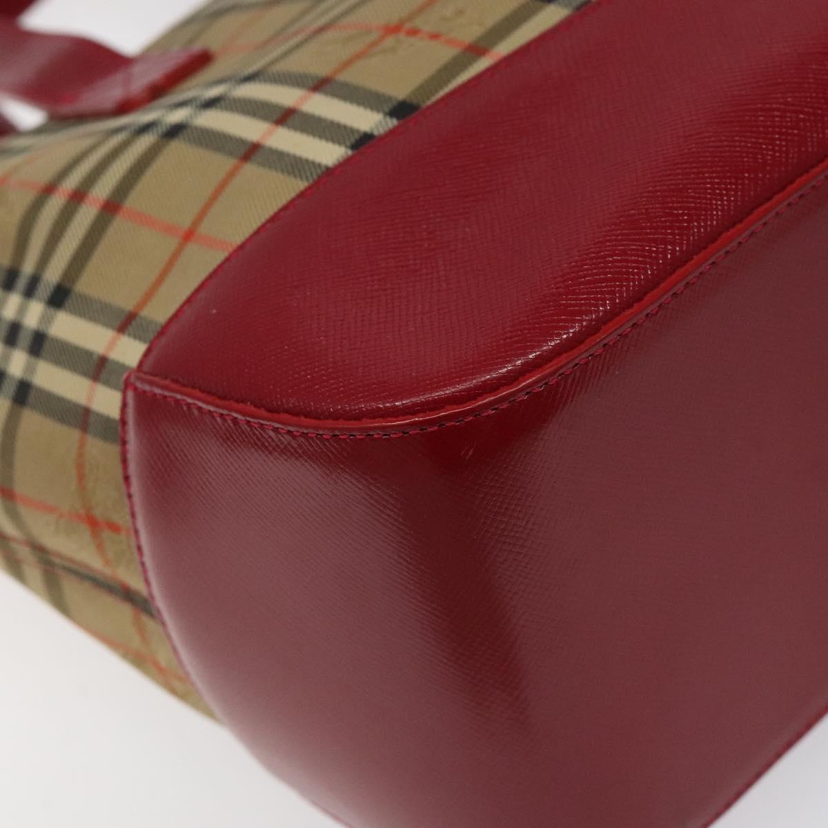 Burberry Nova Check Beige Canvas Handbag (Pre-Owned)
