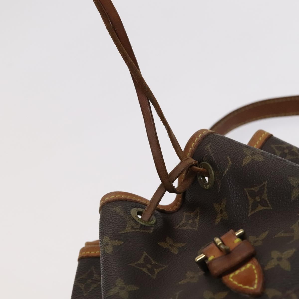 Louis Vuitton Montsouris Mm Brown Canvas Backpack Bag (Pre-Owned)