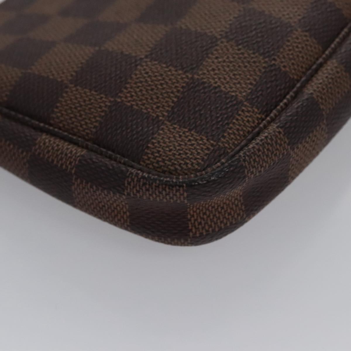 Louis Vuitton Pochette Accessoire Brown Canvas Clutch Bag (Pre-Owned)