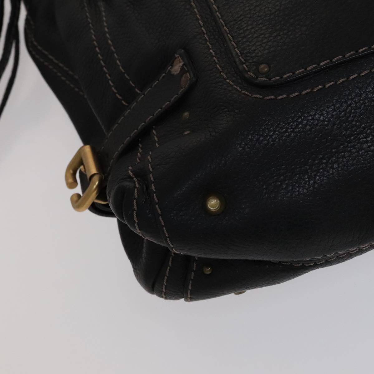 Chloé Paddington Black Leather Shoulder Bag (Pre-Owned)