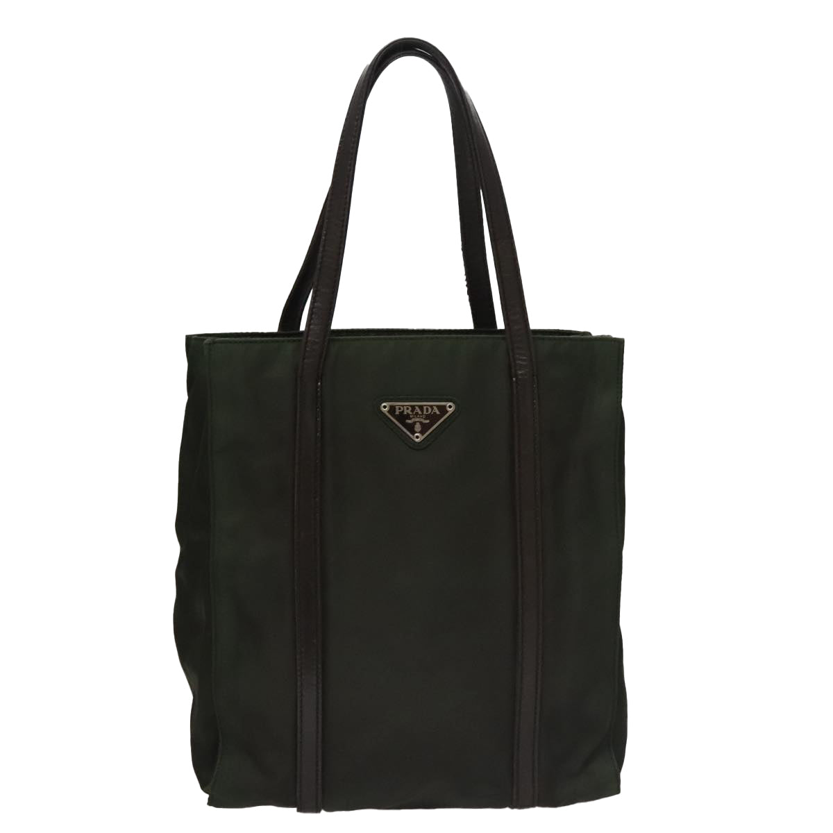 Prada Tessuto Khaki Synthetic Tote Bag (Pre-Owned)