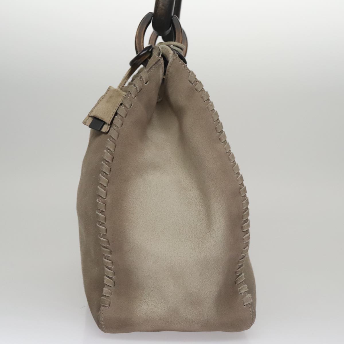 Gucci Carla Grey Suede Shoulder Bag (Pre-Owned)