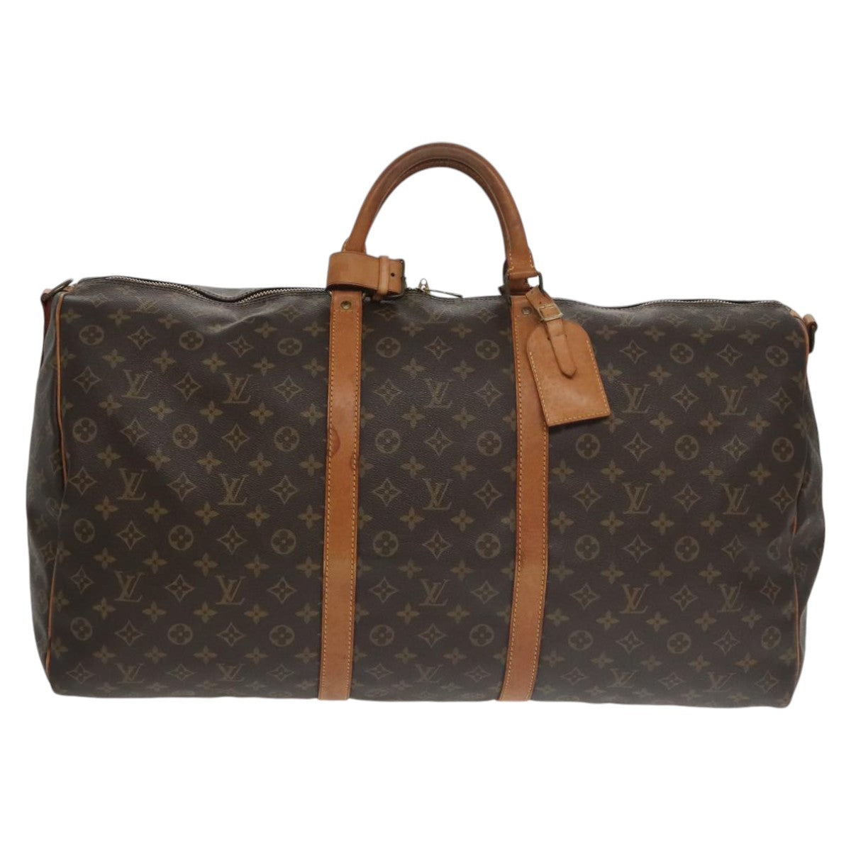 Louis Vuitton Keepall Bandoulière 60 Brown Canvas Travel Bag (Pre-Owned)