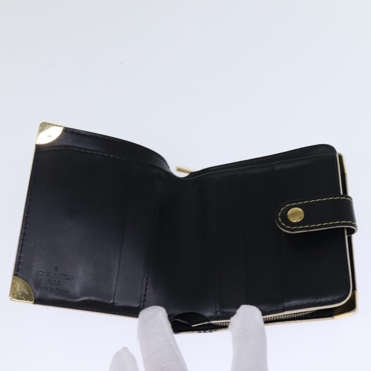 Louis Vuitton Suhari Black Leather Wallet (Pre-Owned)