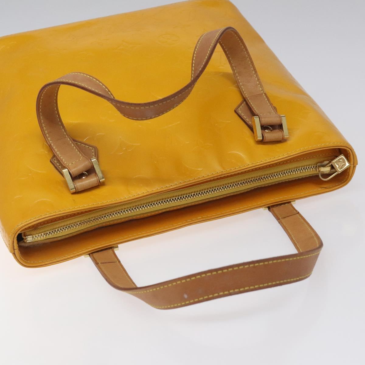 Louis Vuitton Houston Yellow Patent Leather Handbag (Pre-Owned)