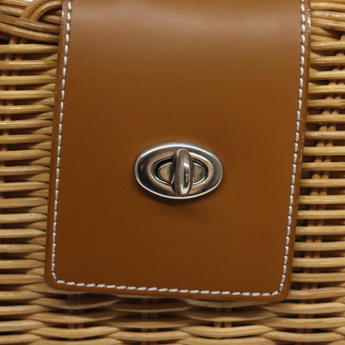 Burberry Beige, Brown Wicker Tote Bag (Pre-Owned)