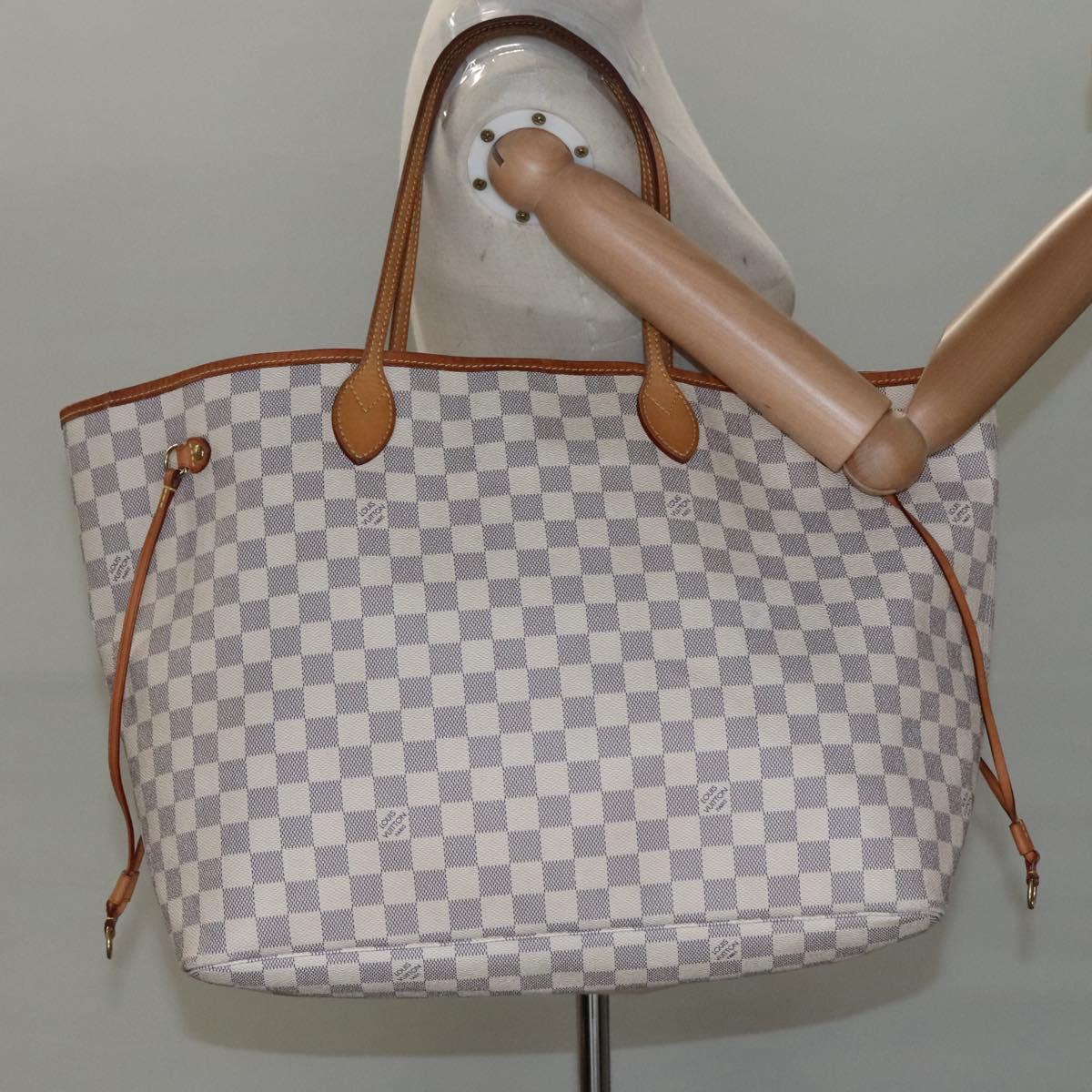 Louis Vuitton Neverfull Gm White Canvas Tote Bag (Pre-Owned)