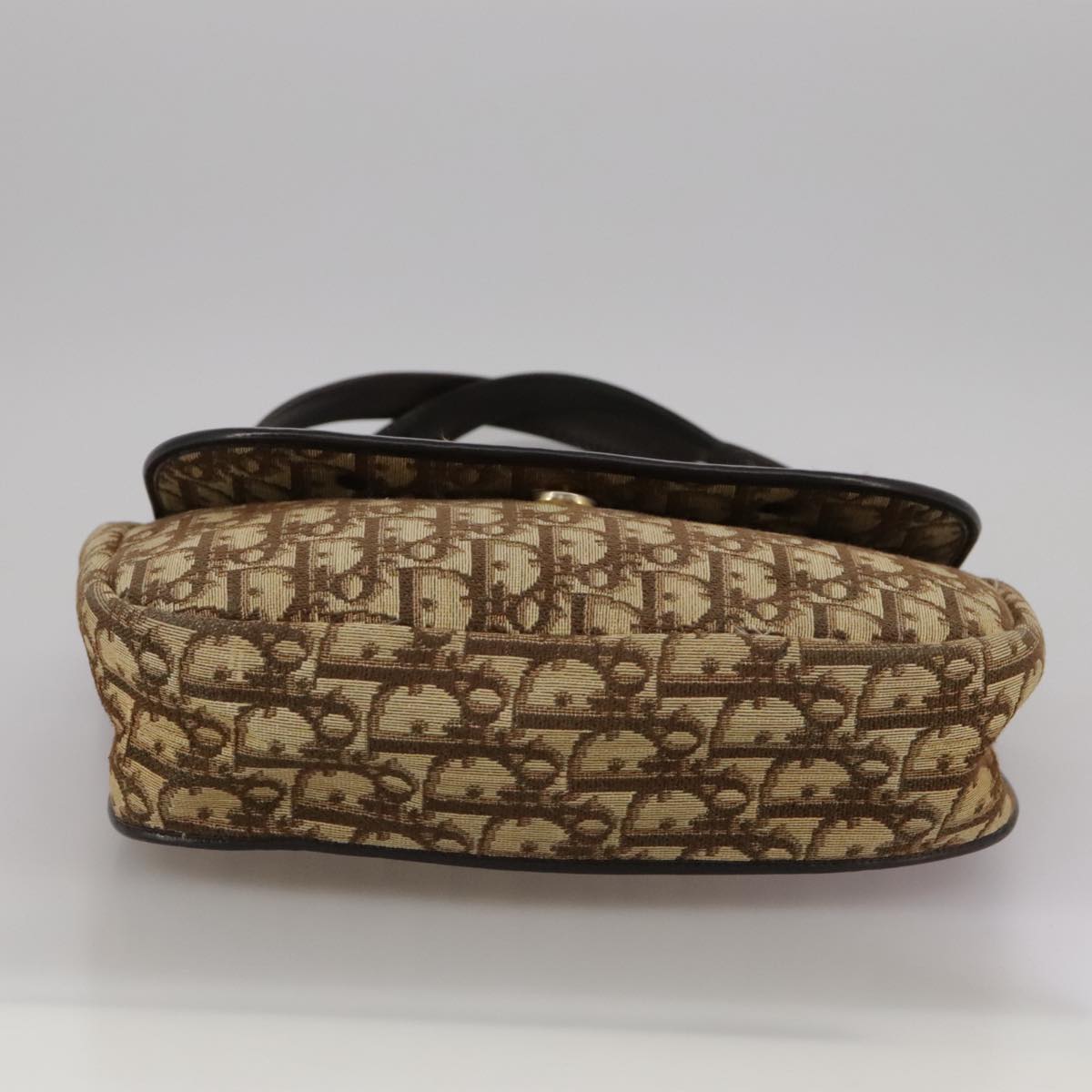 Dior Trotter Brown Canvas Shoulder Bag (Pre-Owned)