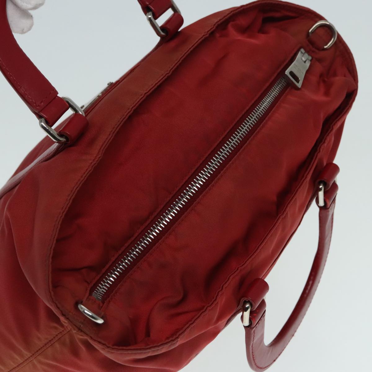 Prada Tessuto Red Synthetic Handbag (Pre-Owned)