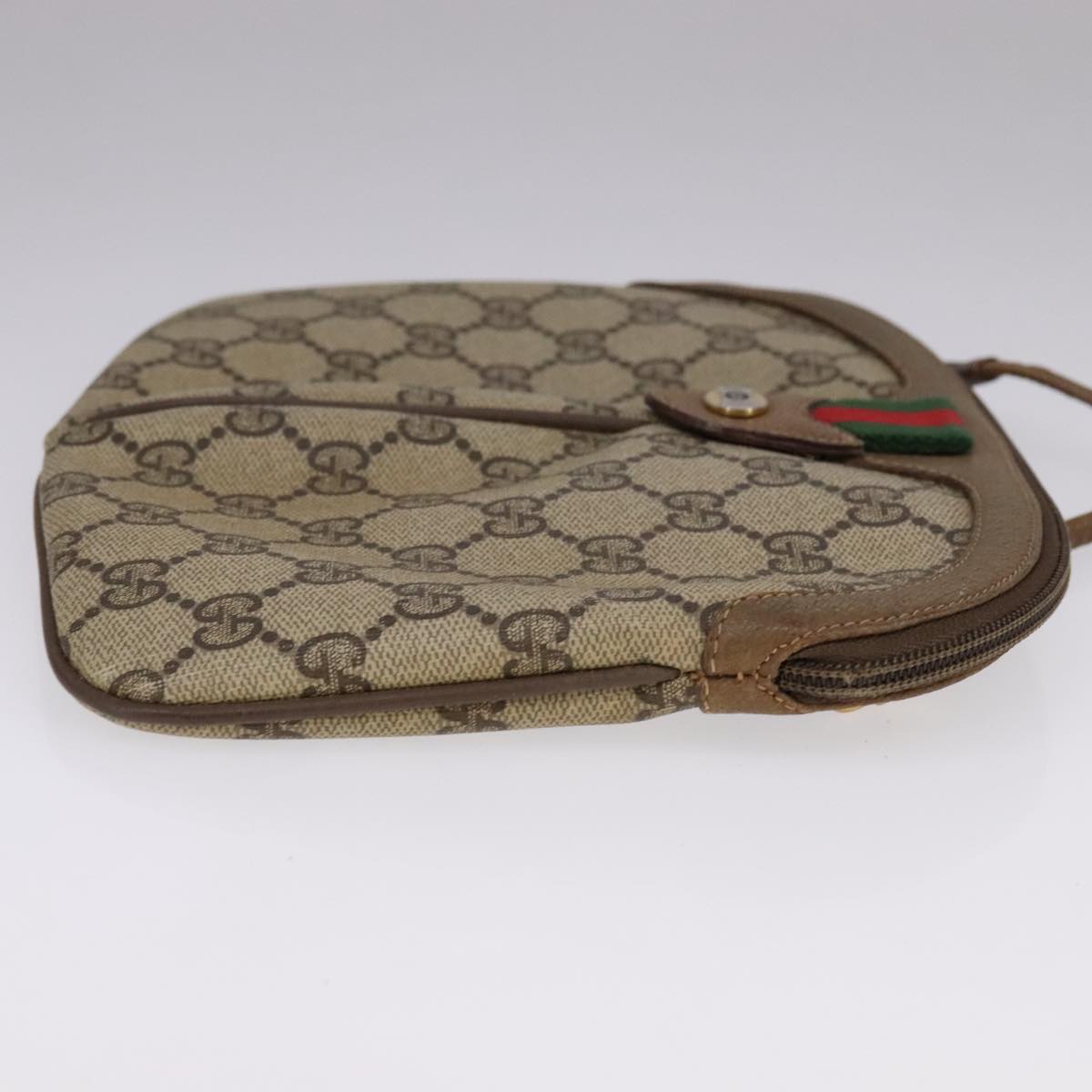Gucci Gg Canvas Beige Canvas Shoulder Bag (Pre-Owned)