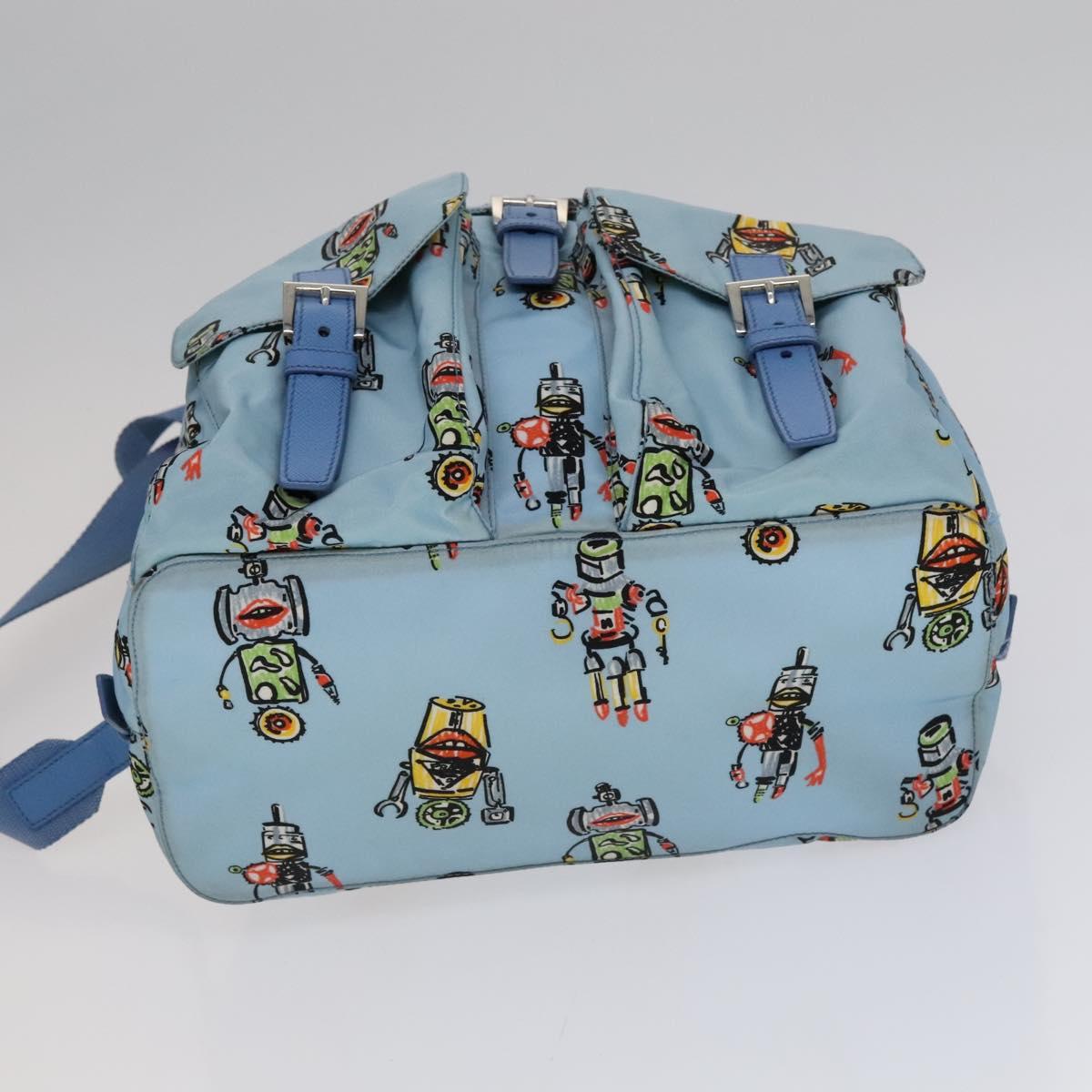 Prada Robot Blue Synthetic Backpack Bag (Pre-Owned)