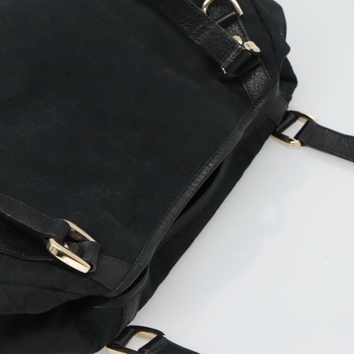 Gucci Abbey Black Canvas Tote Bag (Pre-Owned)