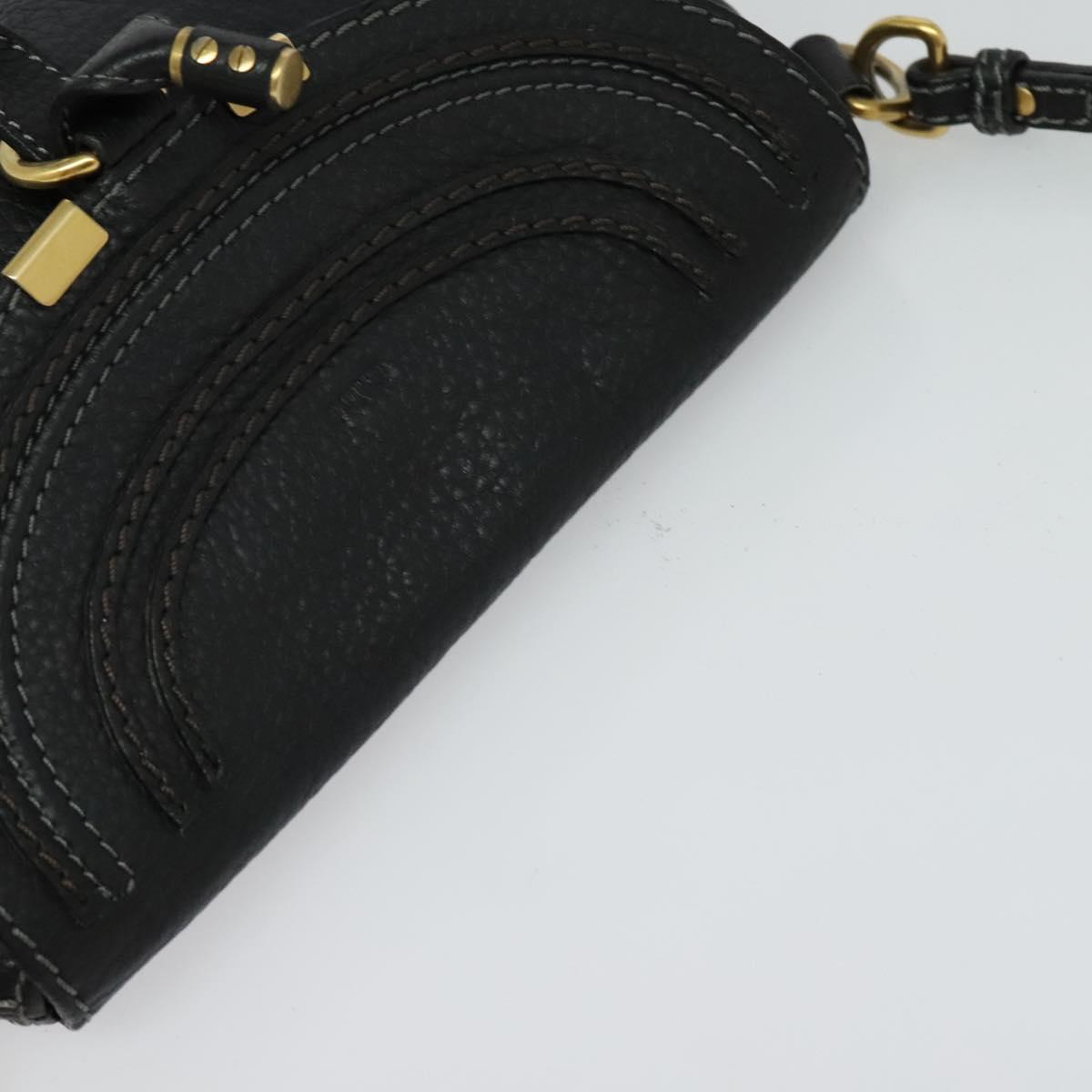 Chloé Marcie Black Leather Shoulder Bag (Pre-Owned)