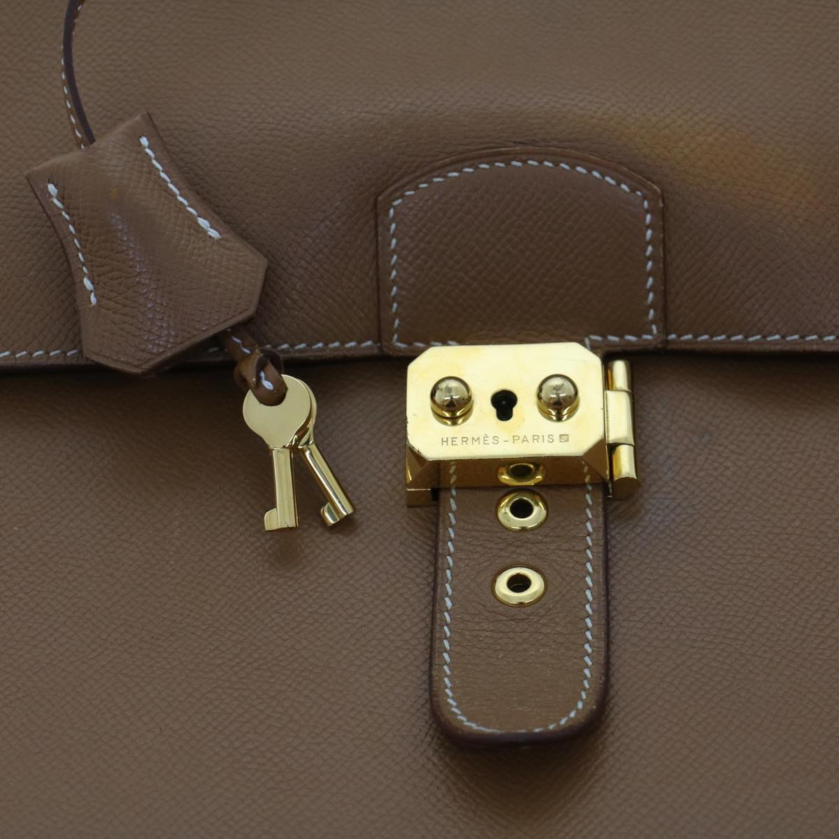 Hermès -- Brown Leather Briefcase Bag (Pre-Owned)