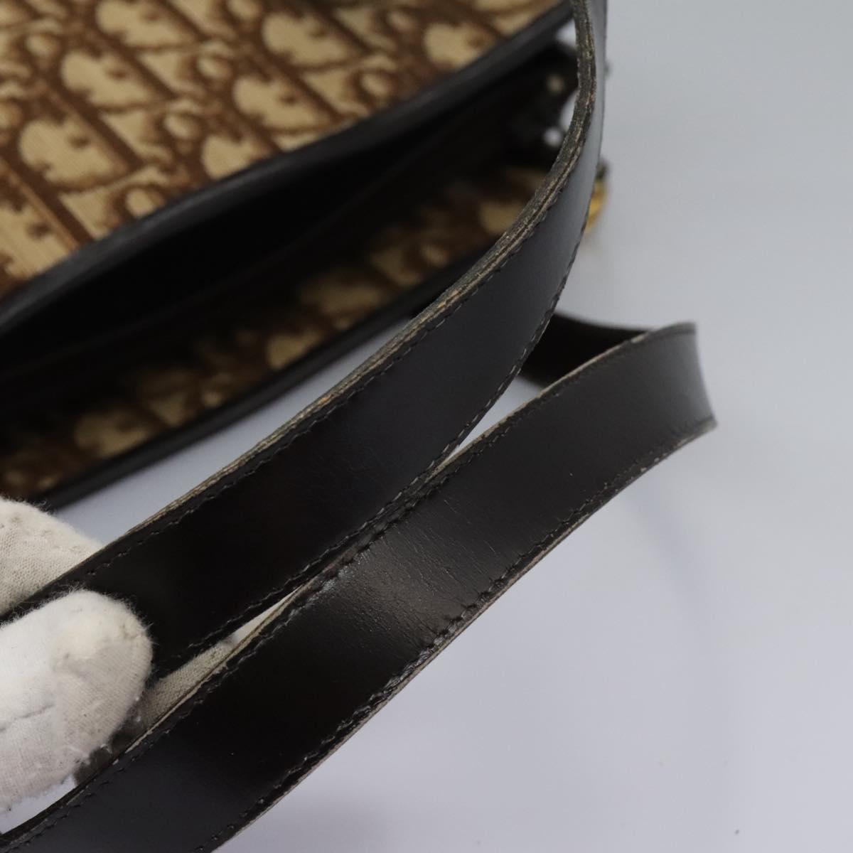 Dior Trotter Brown Canvas Handbag (Pre-Owned)