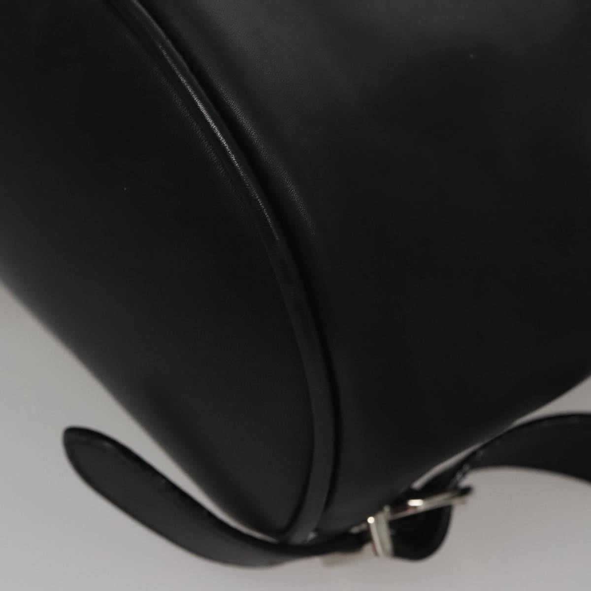 Salvatore Ferragamo Gancini Black Leather Backpack Bag (Pre-Owned)
