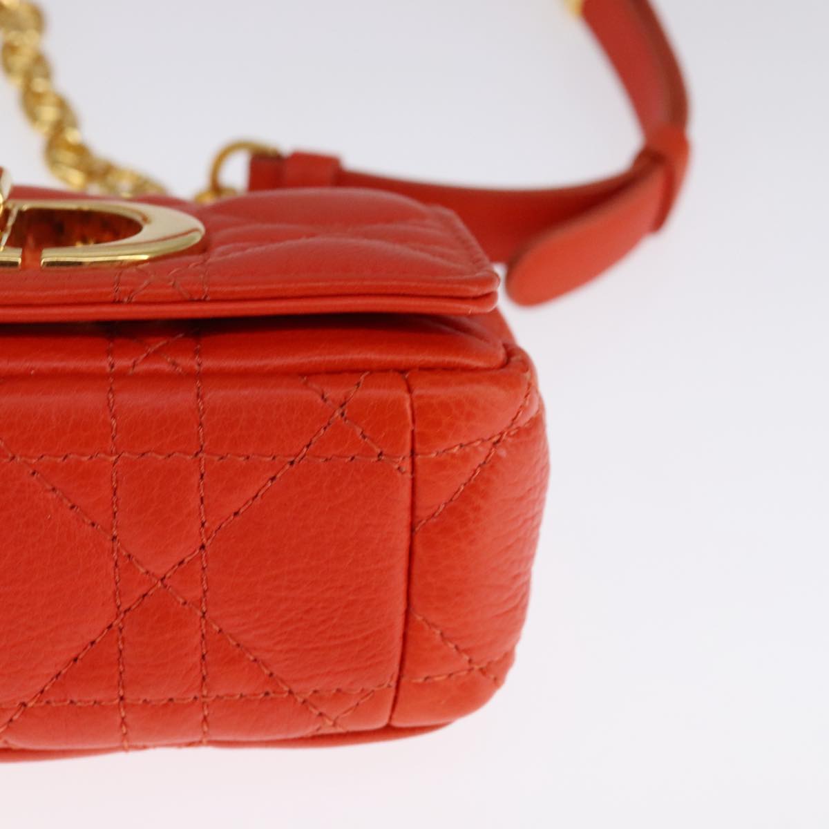 Dior Orange Leather Shoulder Bag (Pre-Owned)