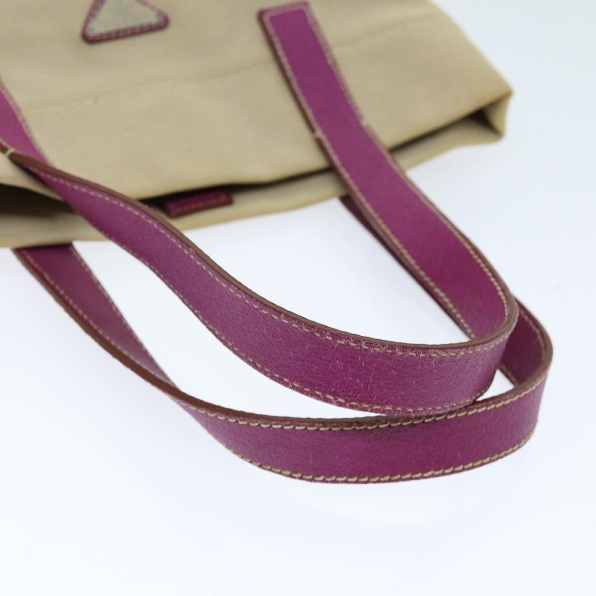 Prada Beige Canvas Tote Bag (Pre-Owned)