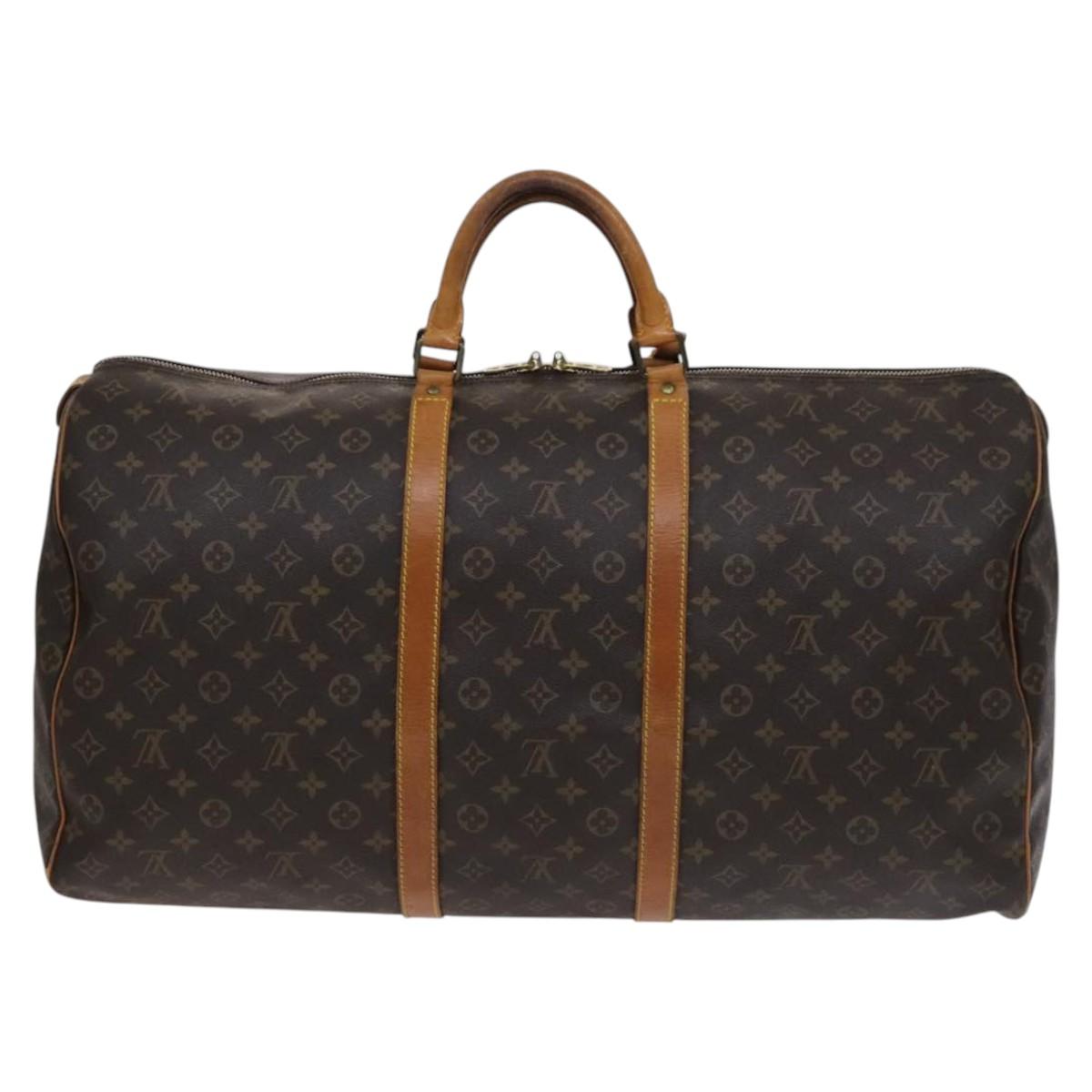 Louis Vuitton Keepall 60 Brown Canvas Travel Bag (Pre-Owned)