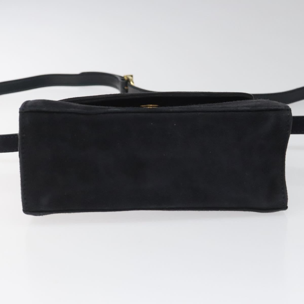 Salvatore Ferragamo Navy Suede Handbag (Pre-Owned)