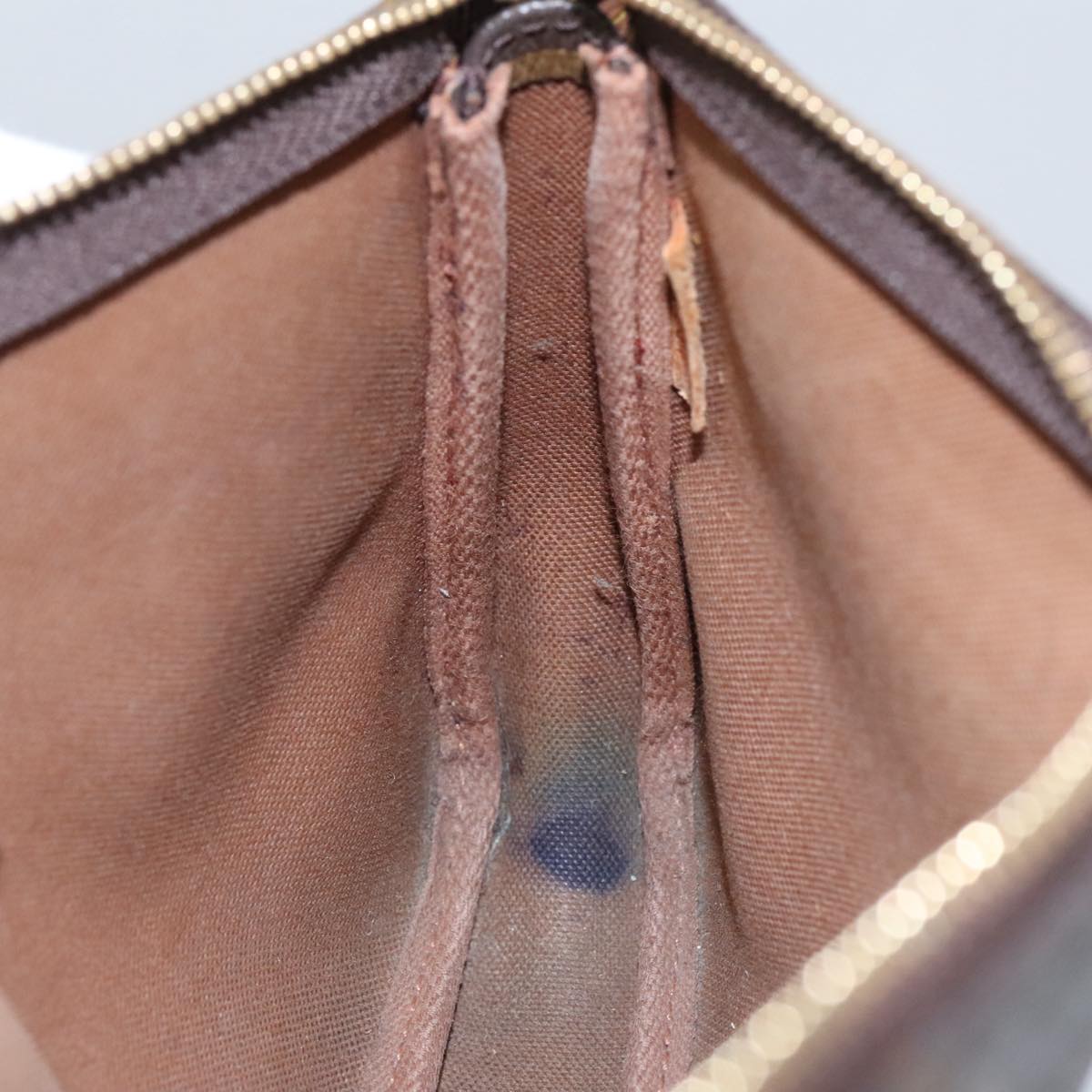 Louis Vuitton Pochette Accessoire Brown Canvas Clutch Bag (Pre-Owned)