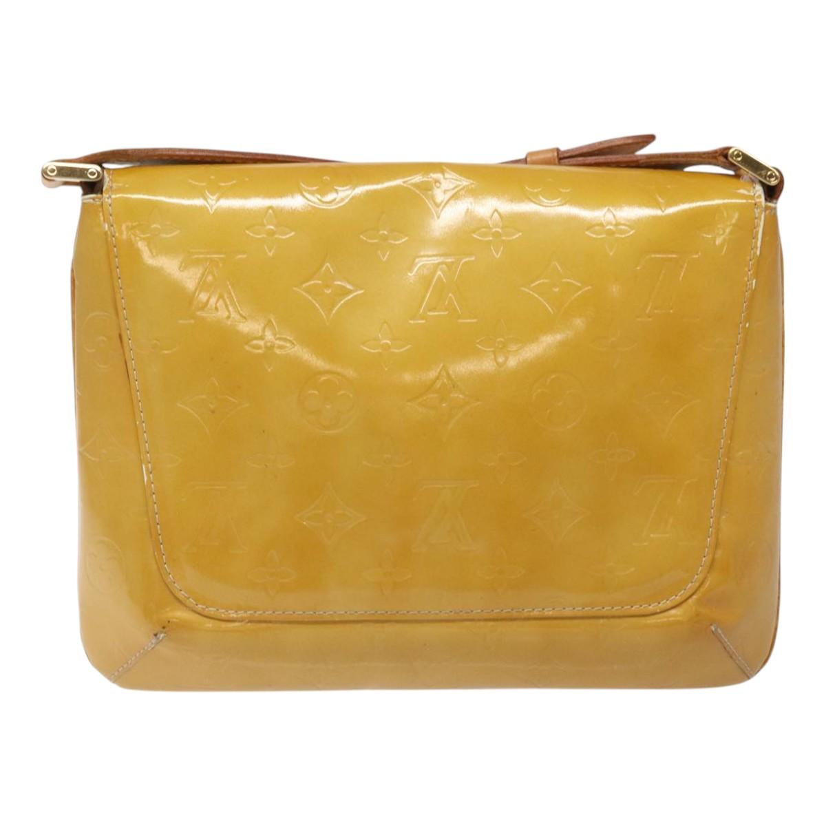 Louis Vuitton Thompson Street Beige Patent Leather Shoulder Bag (Pre-Owned)