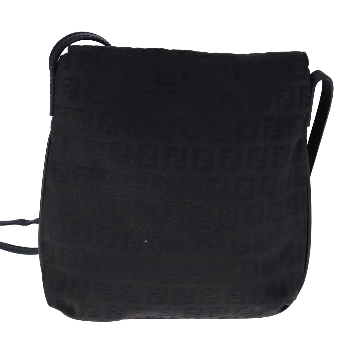 Fendi Mamma Baguette Black Canvas Shoulder Bag (Pre-Owned)