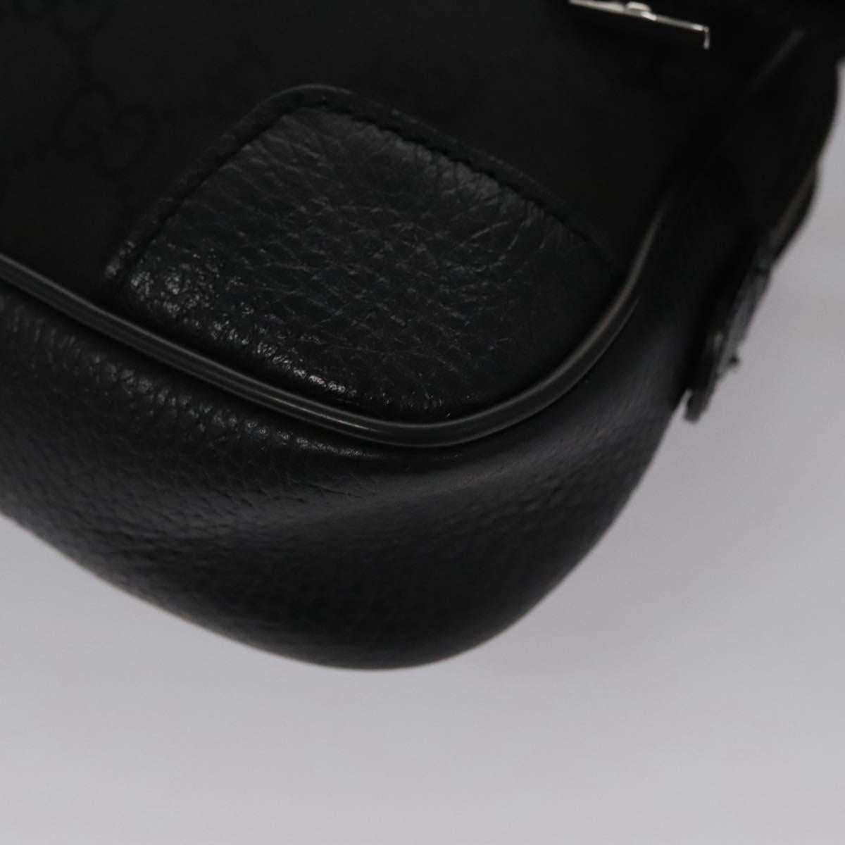 Gucci Gg Canvas Black Canvas Shoulder Bag (Pre-Owned)