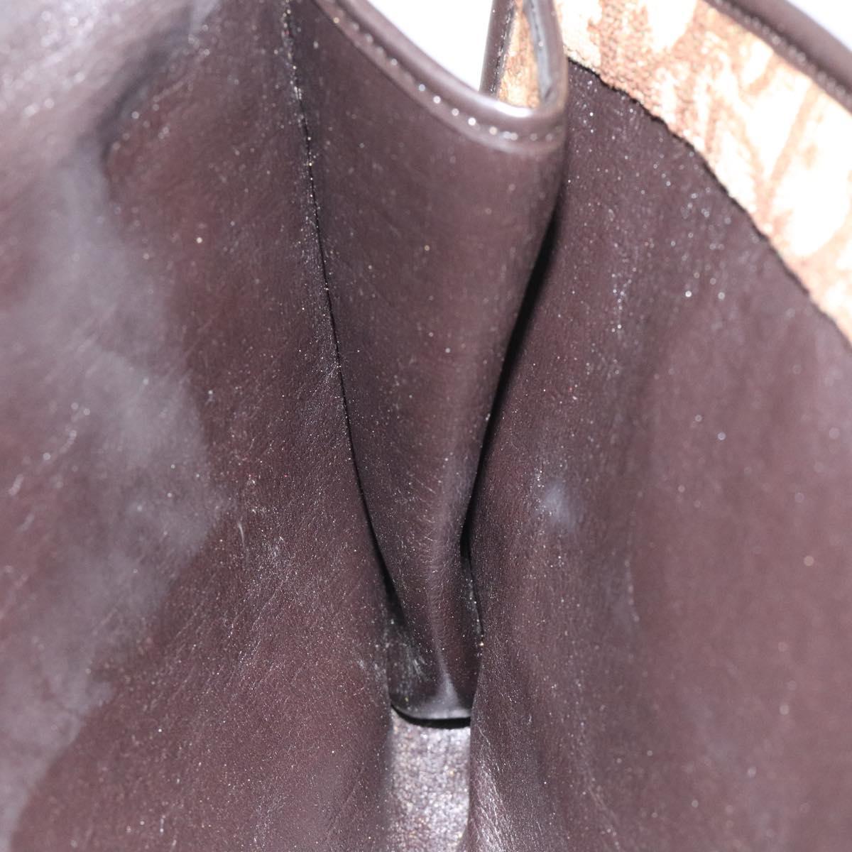 Dior Trotter Brown Canvas Shoulder Bag (Pre-Owned)