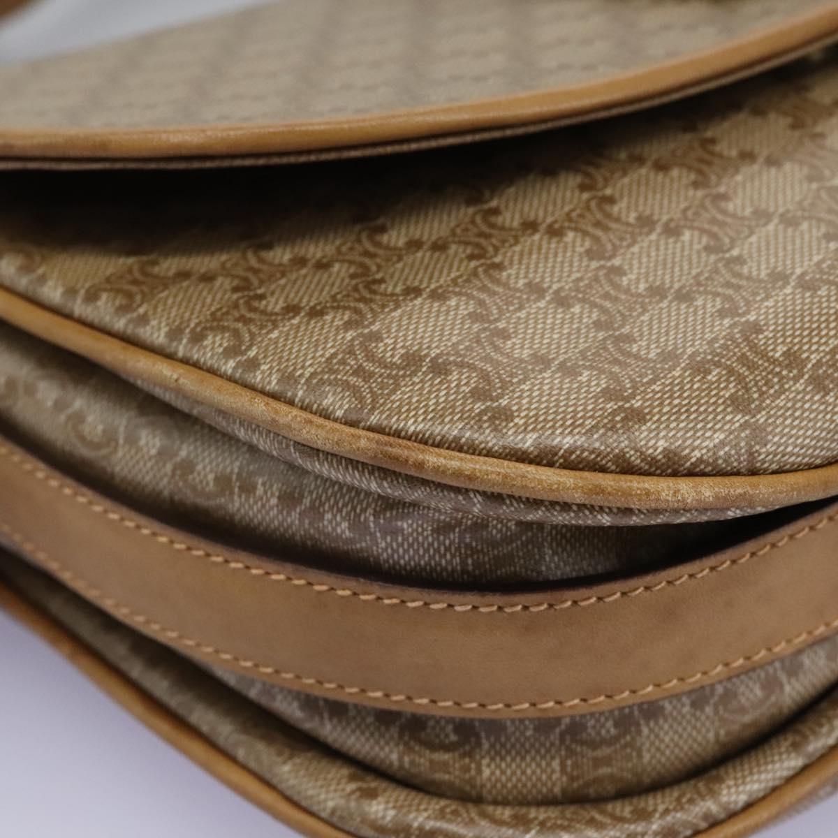 Céline Macadam Beige Canvas Shoulder Bag (Pre-Owned)